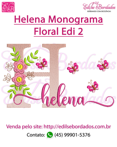 Detalhes do produto Helena Monograma Floral Edi 2